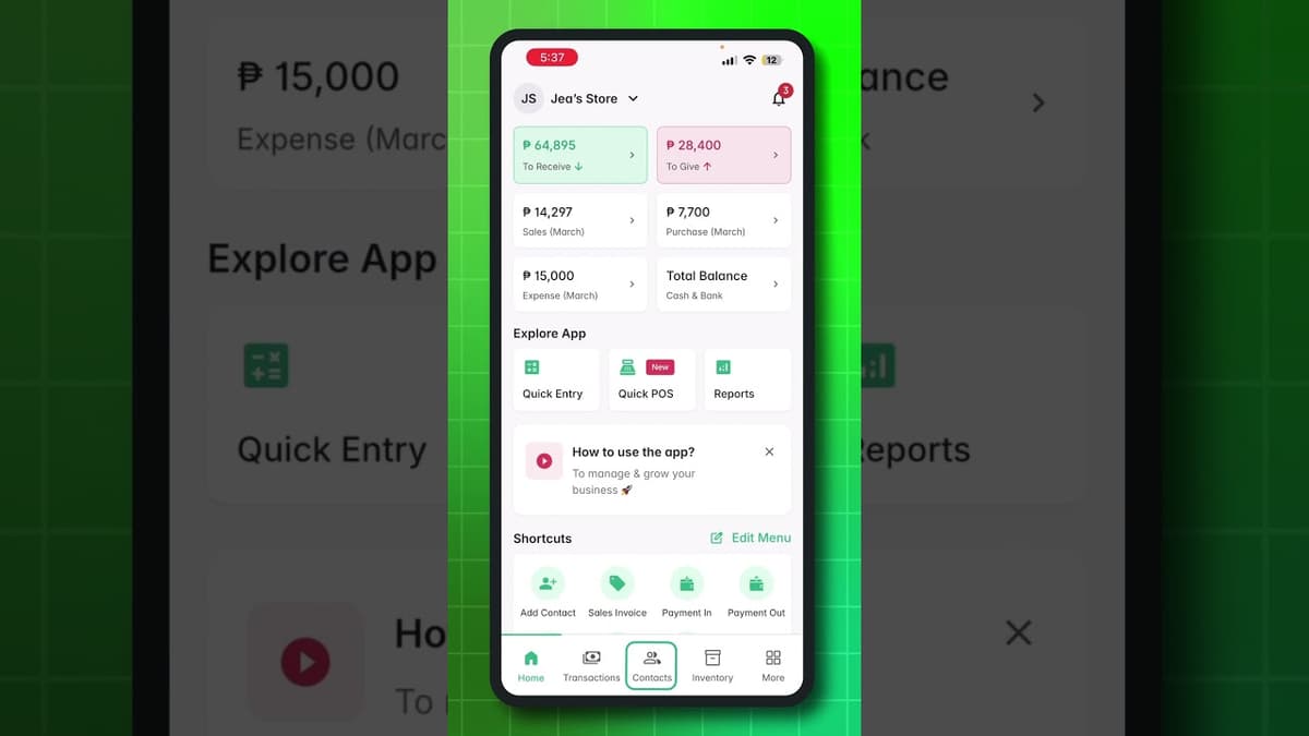How to send payment reminders to contacts?