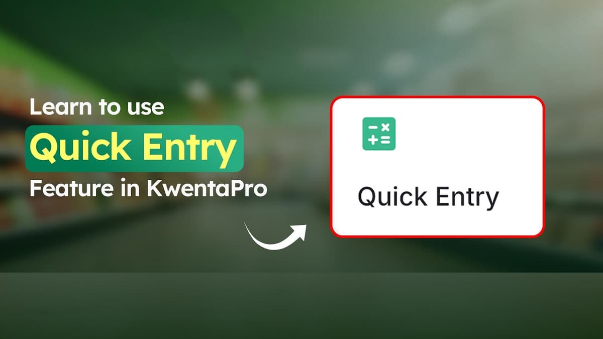 How to use Quick Entry feature to record transactions?