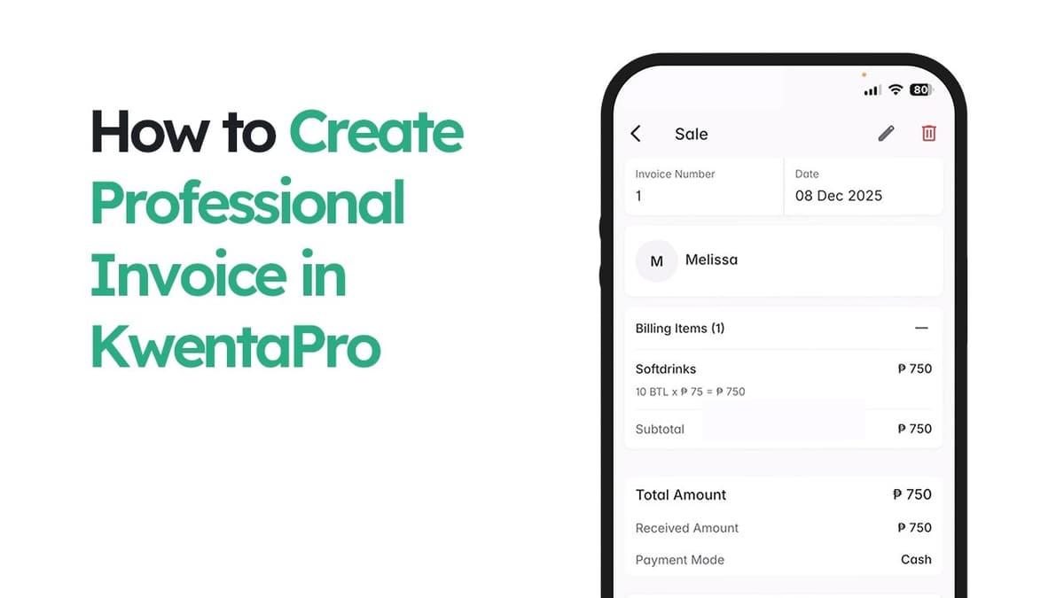 How to Create Professional Invoice in KwentaPro?